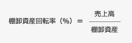 棚卸資産回転率(%)=売上高/棚卸資産